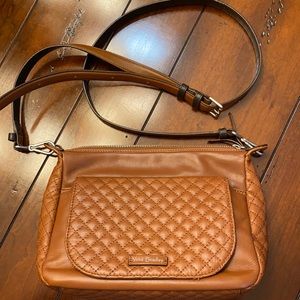 Vera Bradley Brown Leather Shoulder Bag